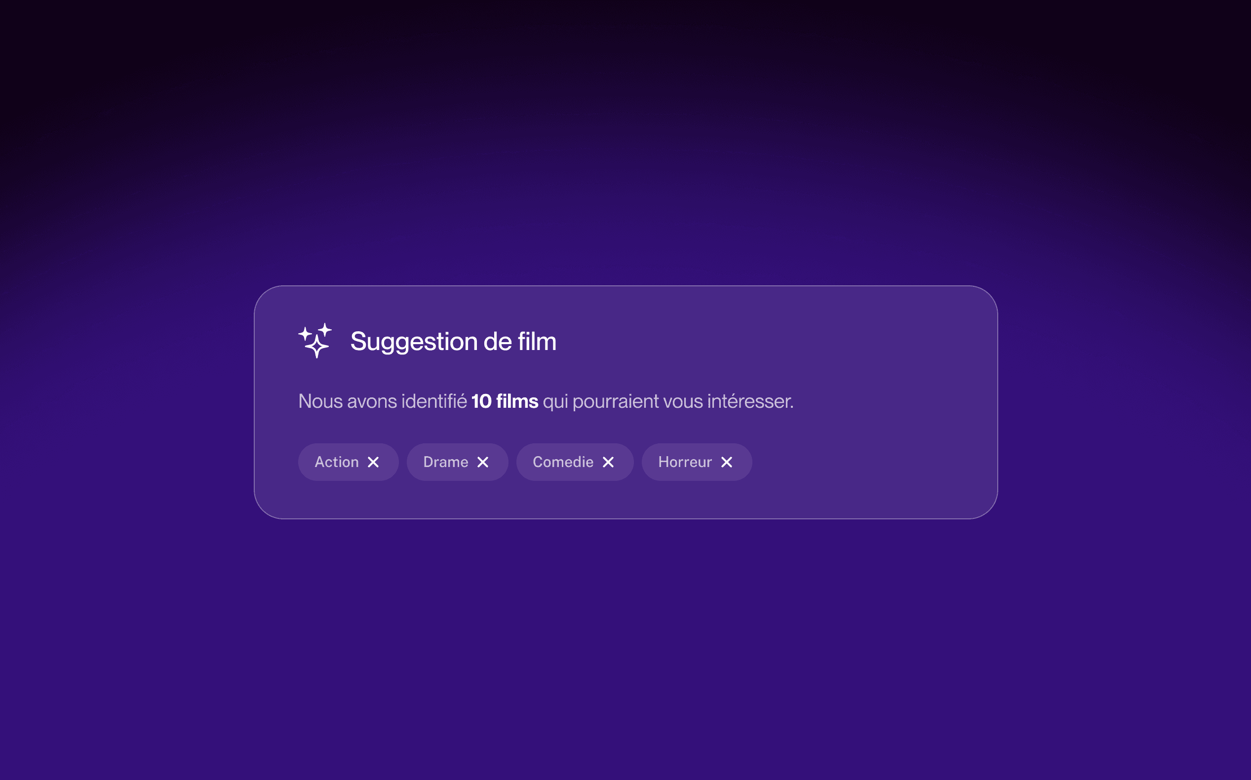 Article UX & IA - Ecran Suggestions de films Ecran "suggestions de films"