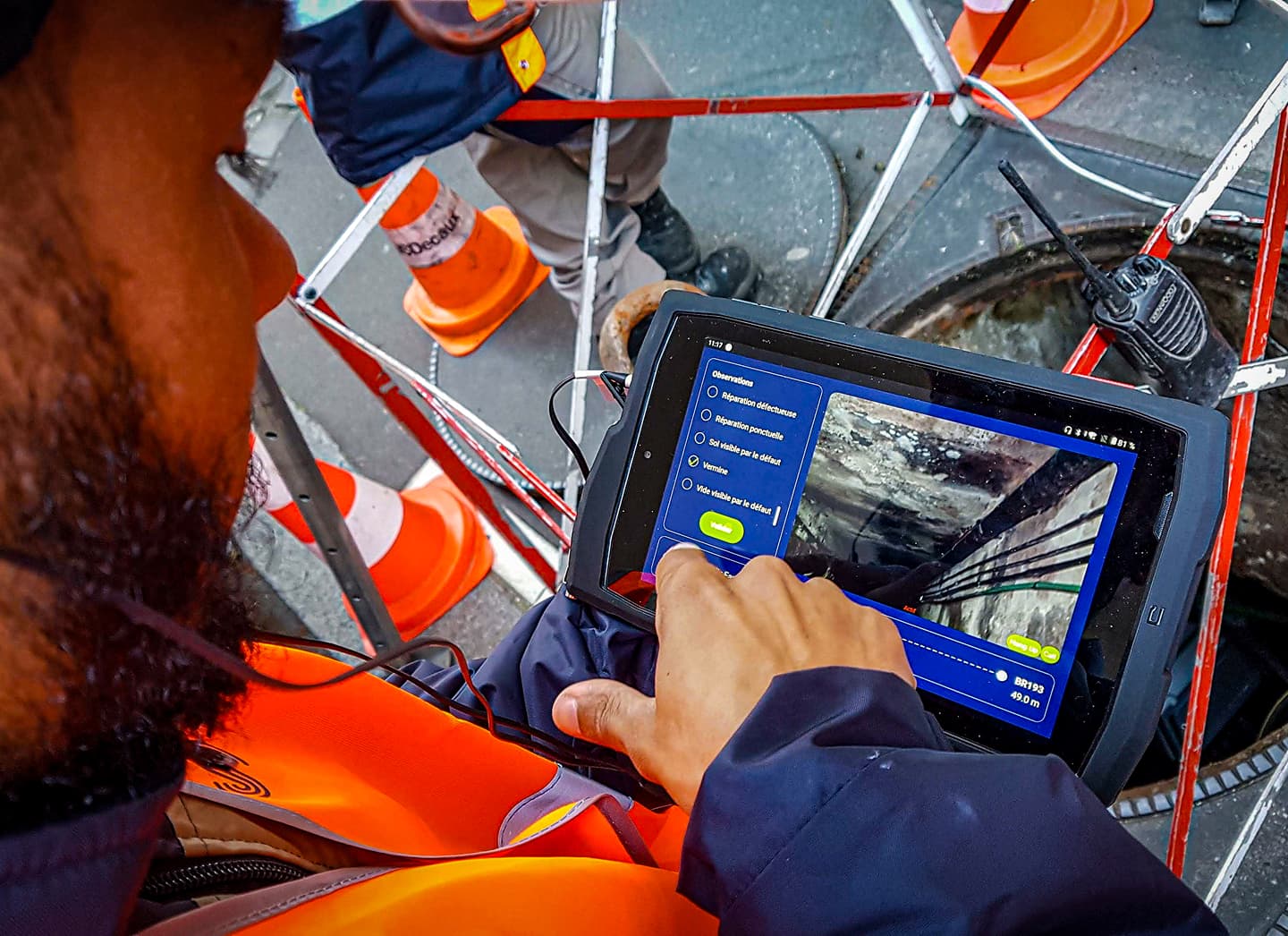 Details page - SUEZ Connected Operators - Header BeTomorrow is developing a connected tablet app for SUEZ to manage inspections of underground networks and improve staff safety.