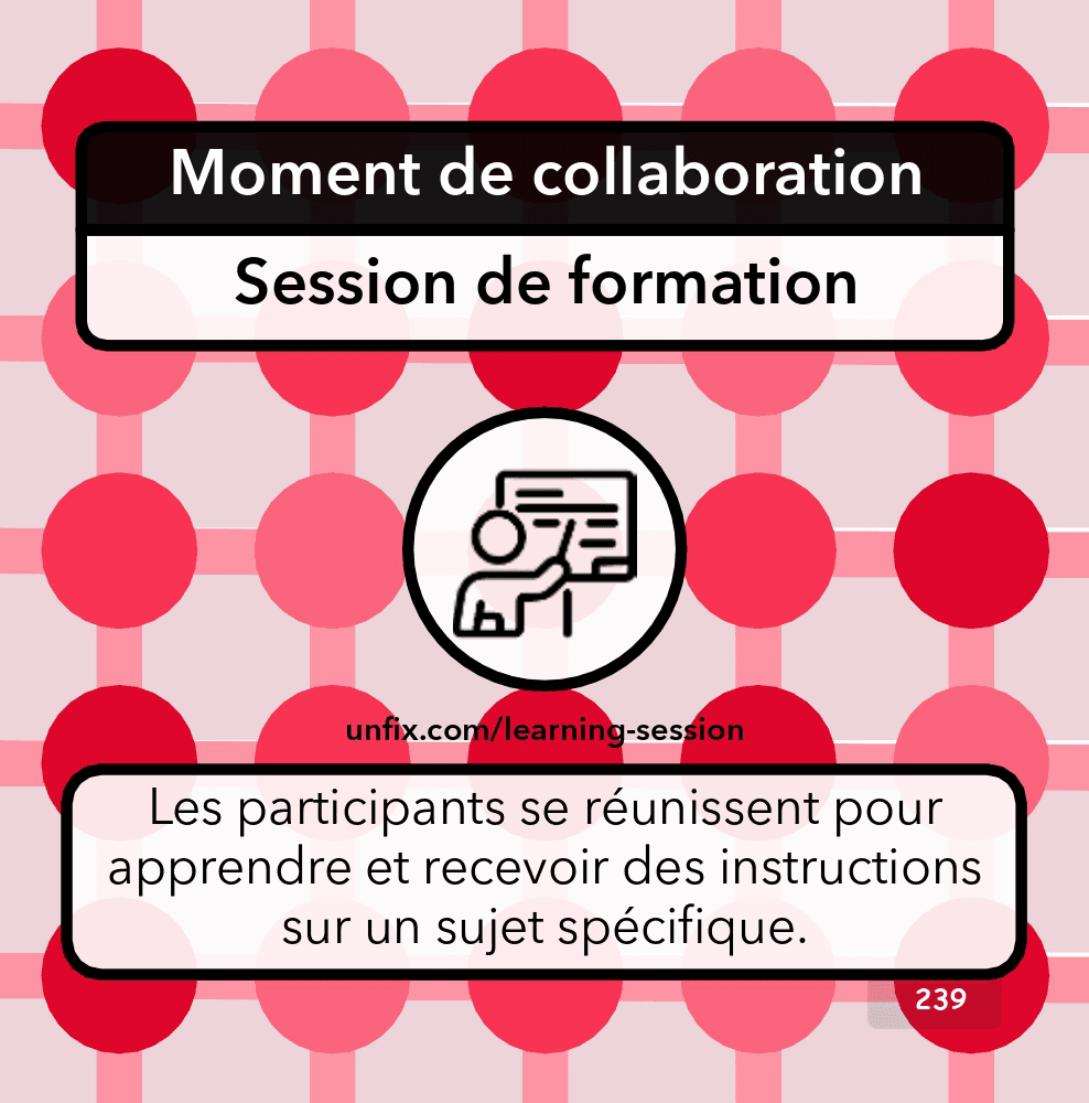 La session de formation La session de formation