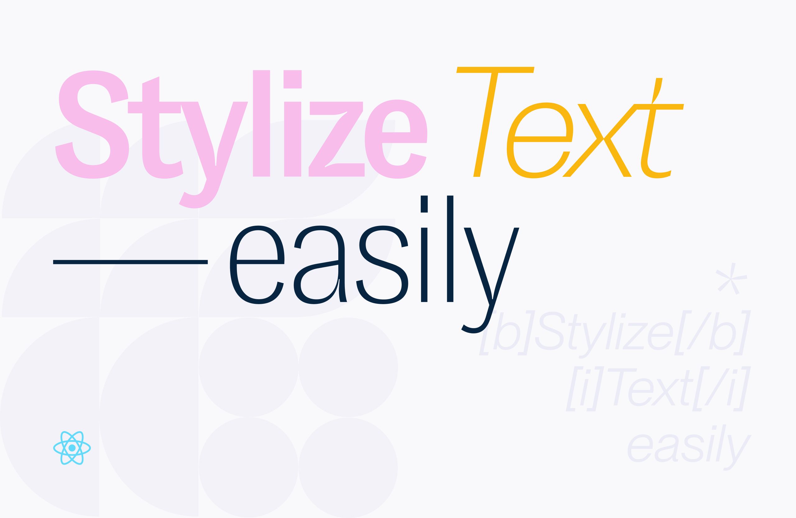 Stylize text easily Cover of "Stylize text easily" article