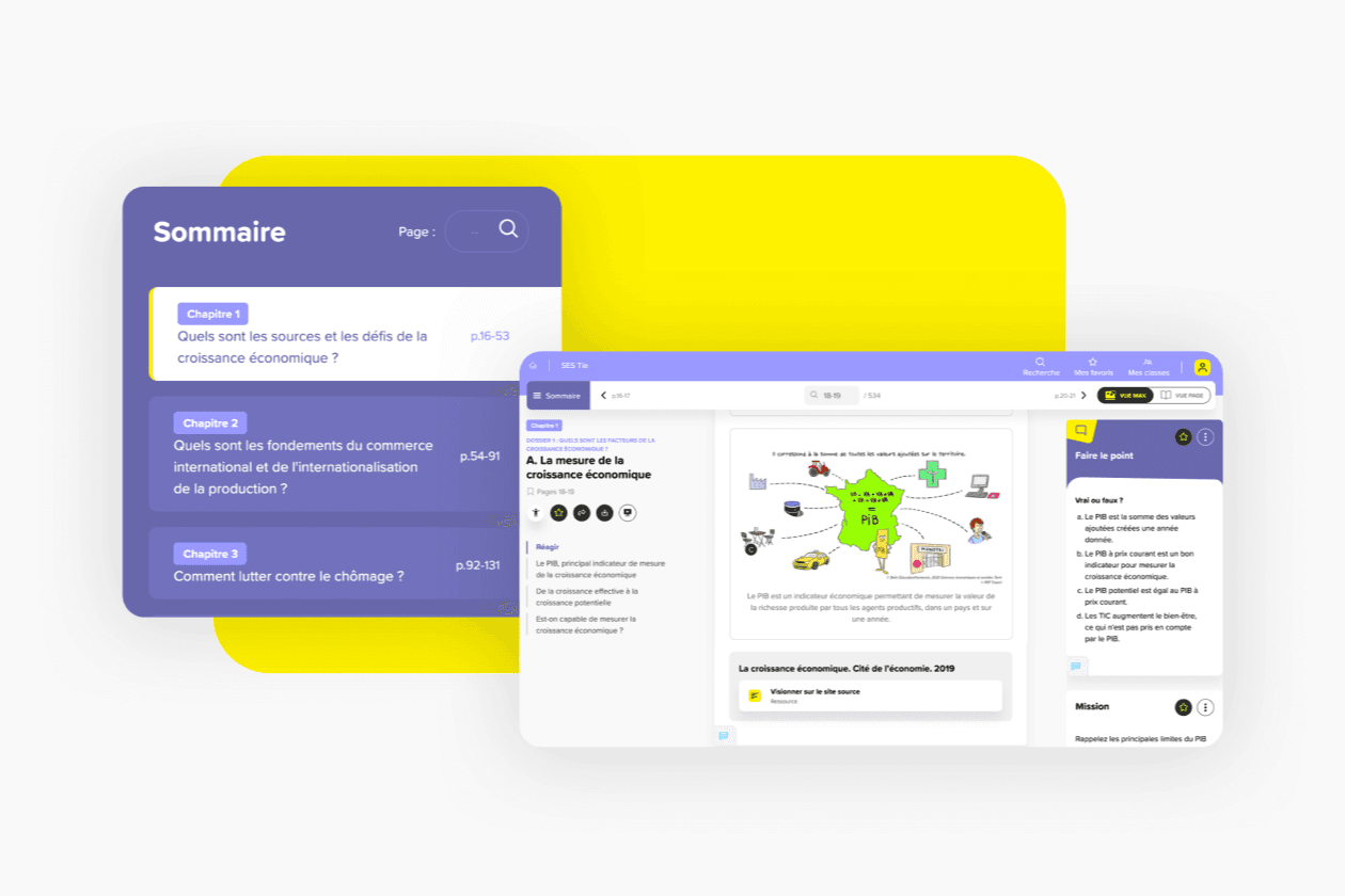 Plateformes d'apprentissage Belin Education sur desktop, mobile et tablette