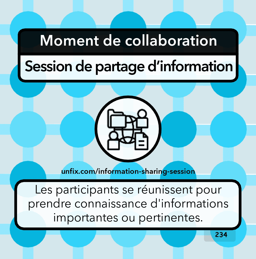 Session de partage d'informations Session de partage d'informations
