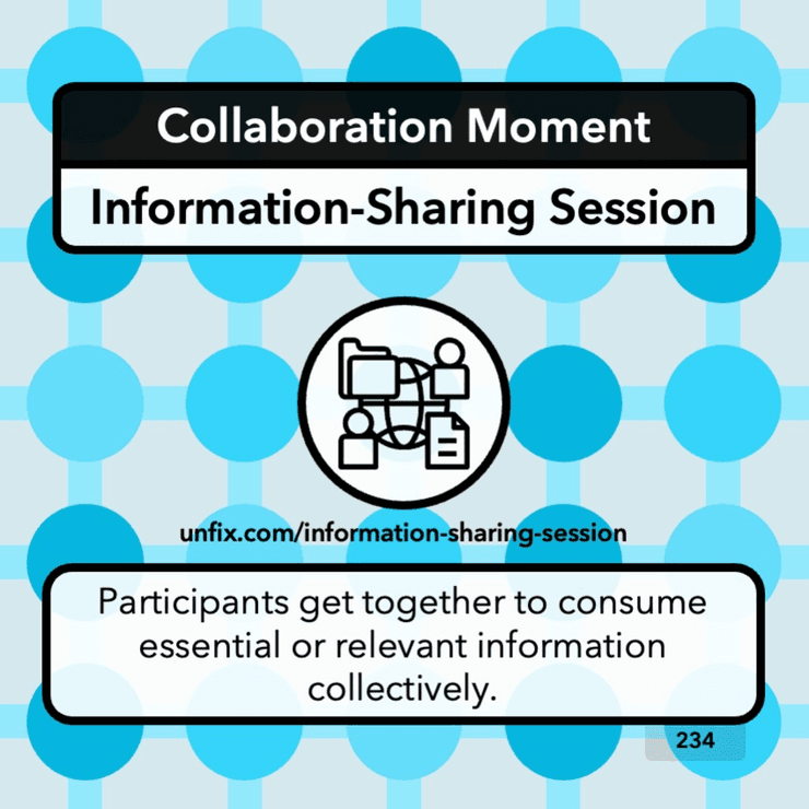 Information sharing session Information sharing session