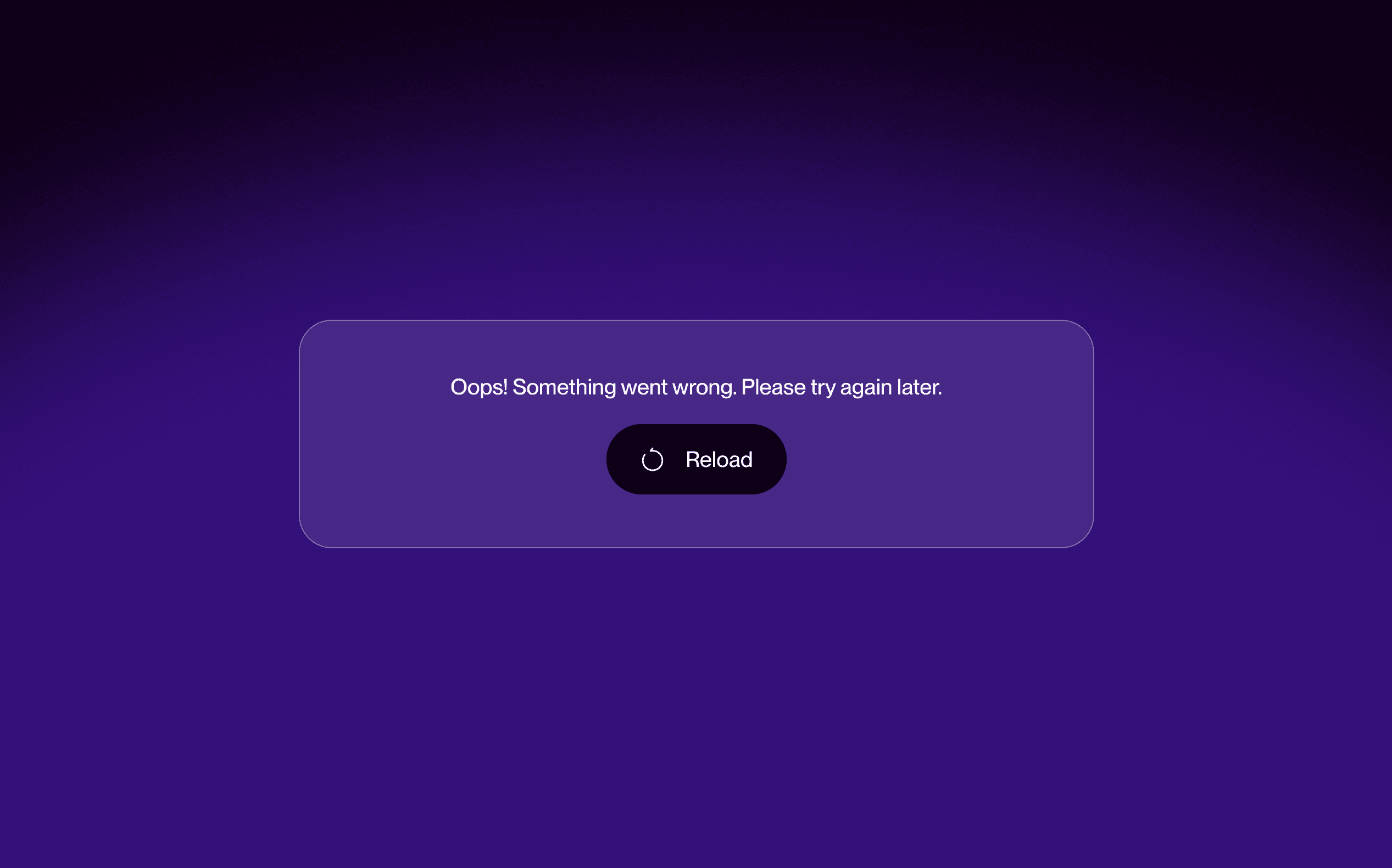 UX & AI article - Error screen Error screen example