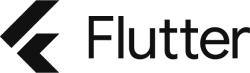Logo de Flutter noir