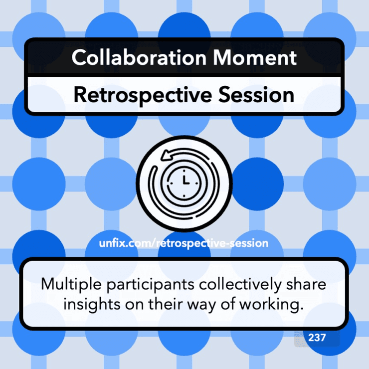 The retrospective session The retrospective session