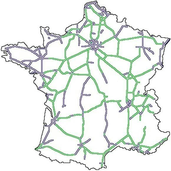 Map of french highways