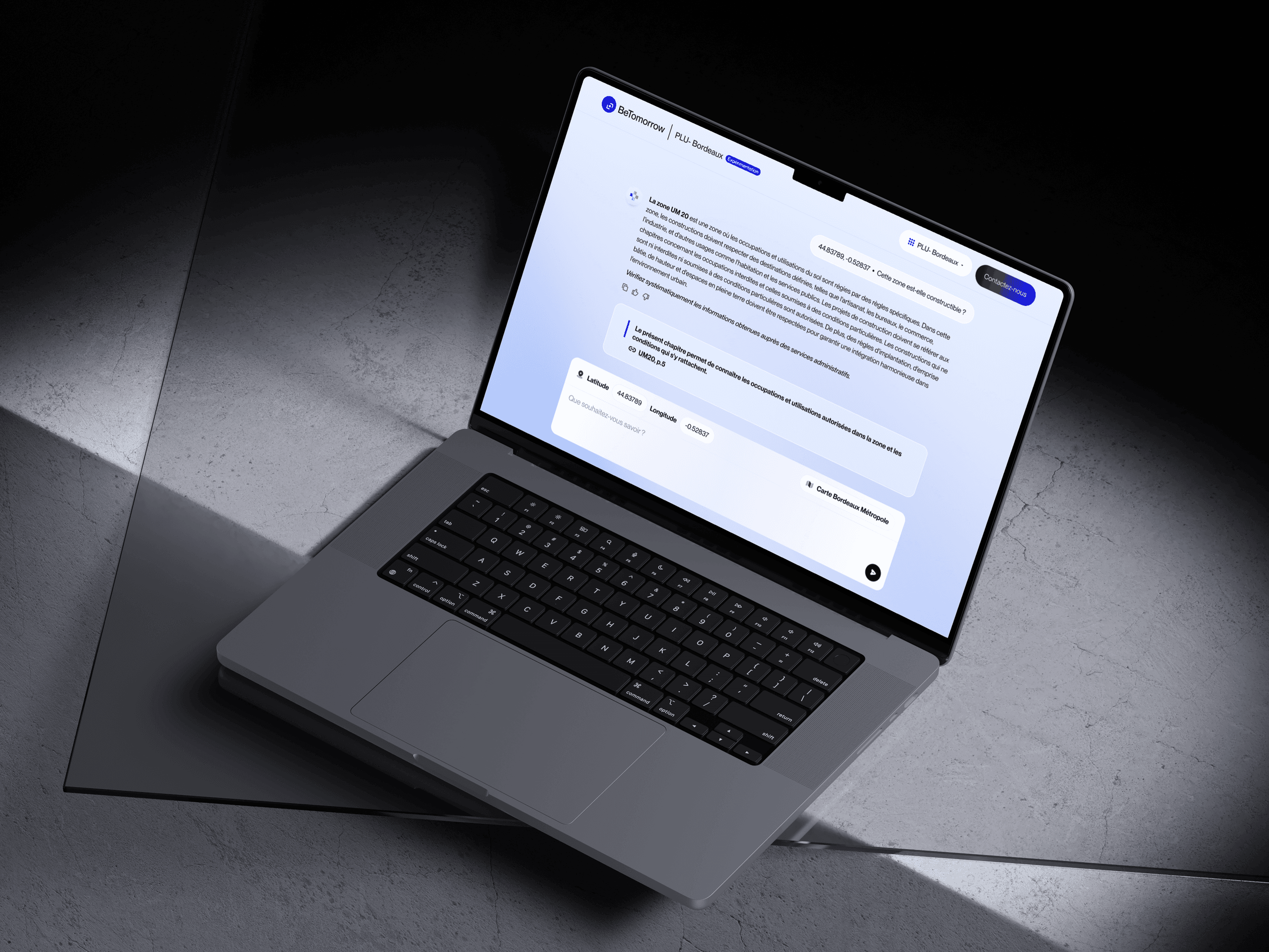 Screen Chatbot Bordeaux's PLU