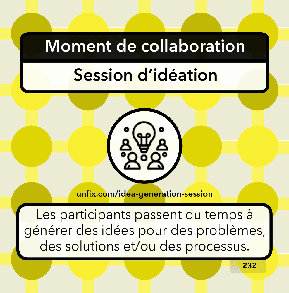 Session d'idéation Session d'idéation